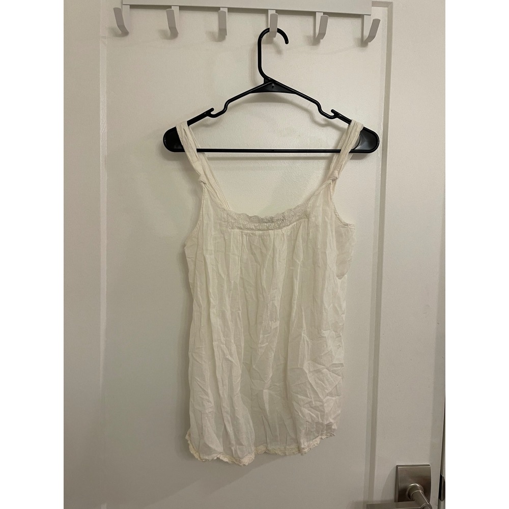 Gauzy Cottagecore Chic Tank Top‎ Boho Euro Romantic Peasant Summer